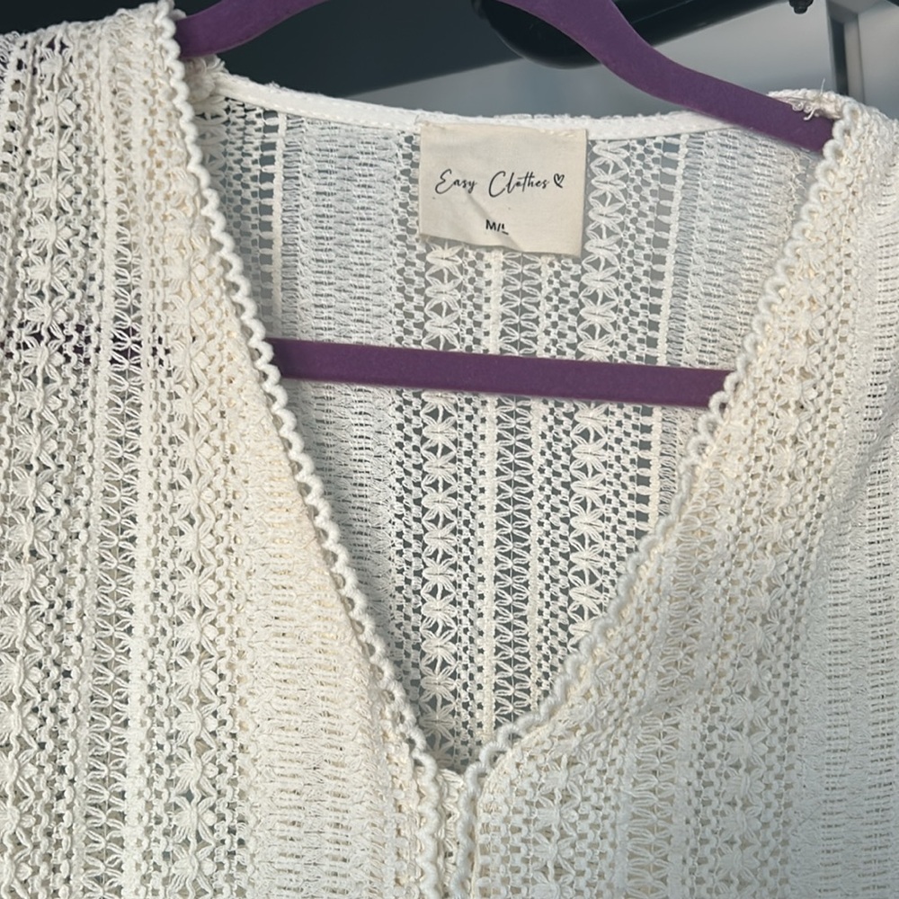 Ecru crotchet top - Picture 2 of 4